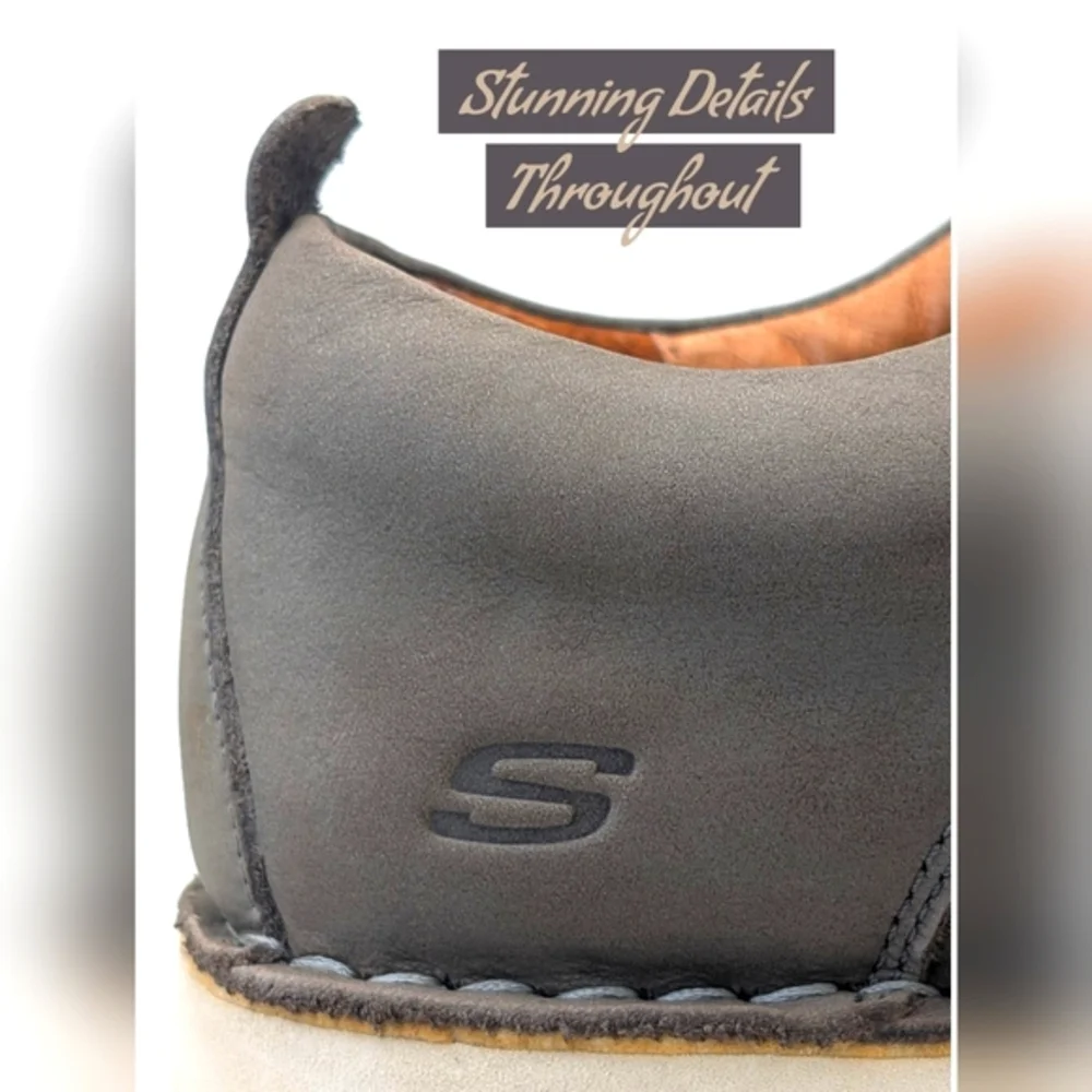 Skechers Solden-Talone Men Sz 12 Charcol Gray Air-Cooled Memory Foam Classic Fit